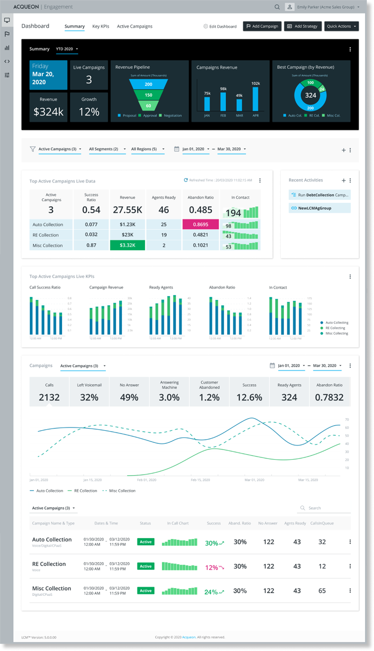 Acqueon Engagement Platform final design