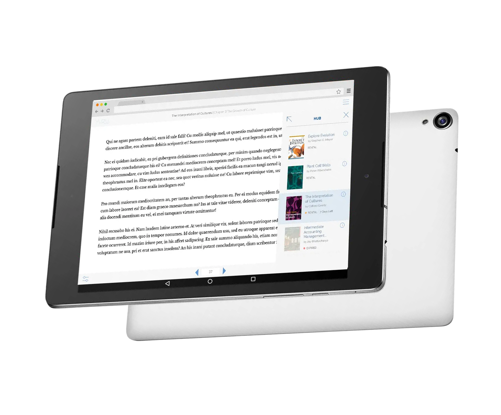 Yuzu eReader on tablet