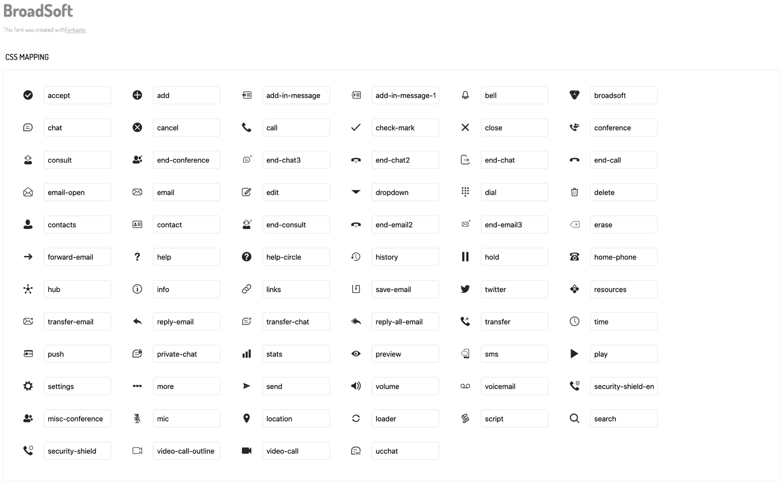 Icon font